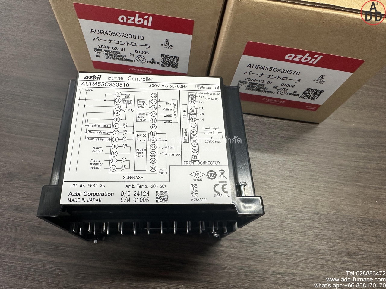 AUR455C833510 | Azbil Dynamic Self-Checking Burner Controller - บริษัท ...