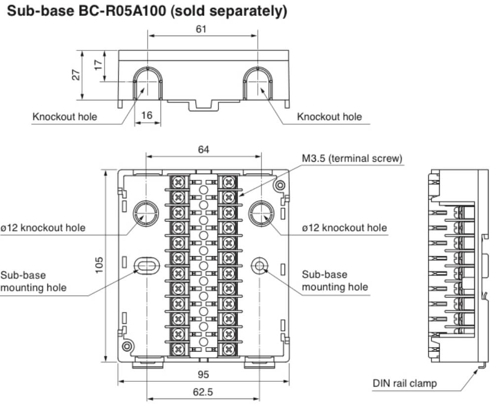 Sub Base BC-R05A100 Sold Separately