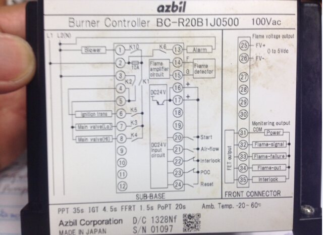 Azbil BC-20 Series Burner Controller - Thailand agent