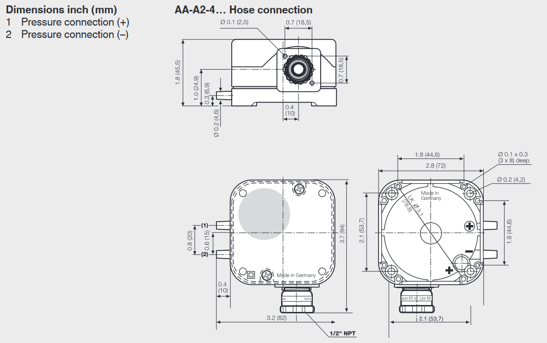 AA-A2-4 Dimensions 