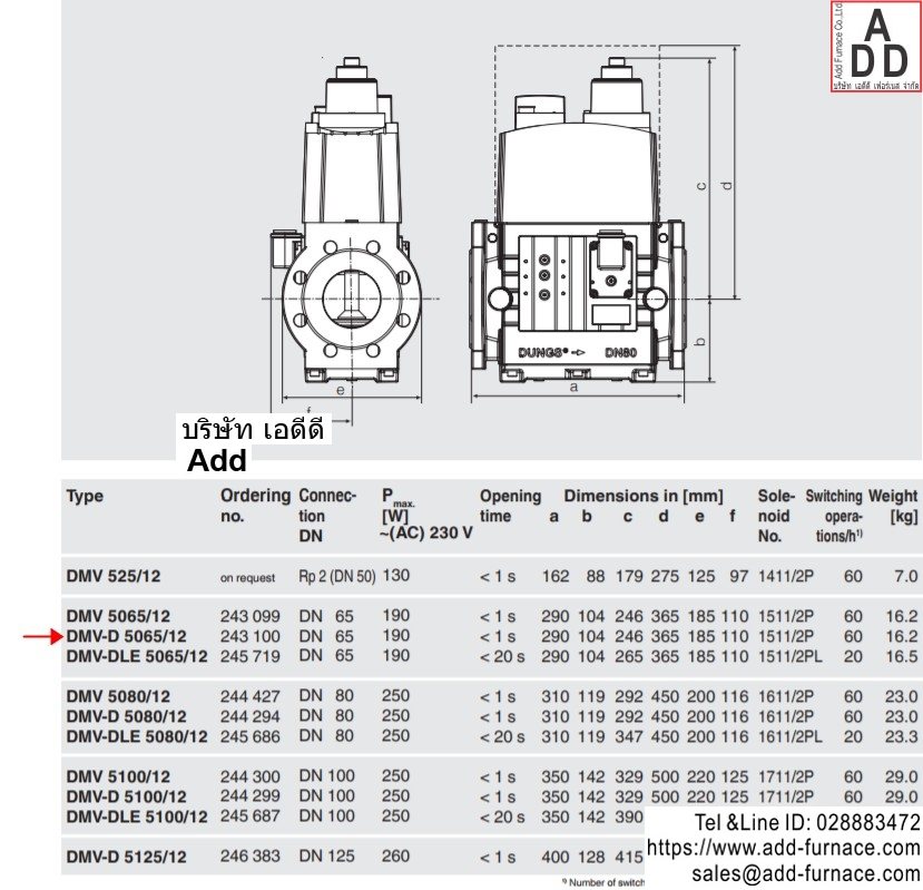 DMV-D 5065/12 Dimension