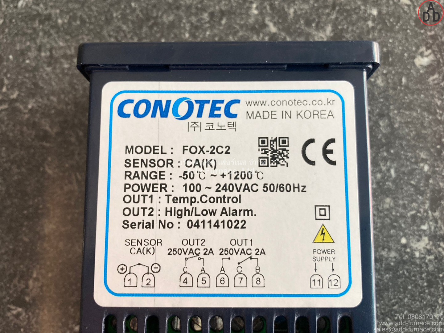 Digital Temperature Controller Model FOX-2C2 - บริษัท เอดีดี เฟอร์เนส จำกัด