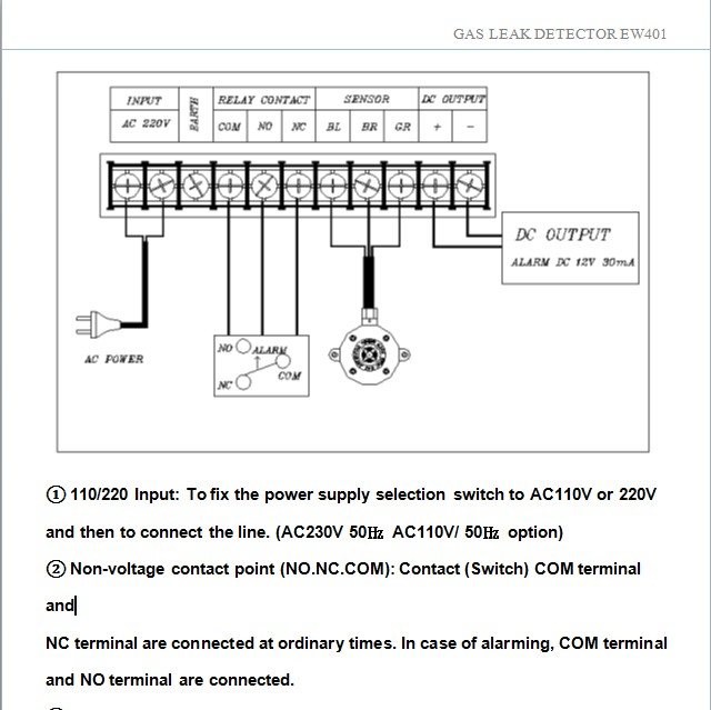 อุปกรณ์ ตรวจจับกลิ่นแก๊ส EW401,EWOO ENGINEERING Co.,Ltd