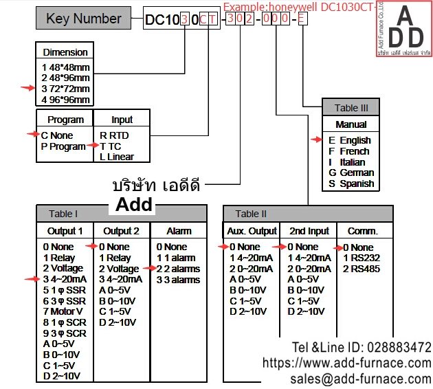 honeywell dc1030ct-302000-e specification 