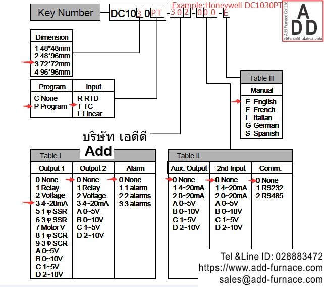 honeywell dc1030pt-302000-e specification 