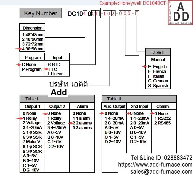 honeywell dc1040ct-102000-e specification 