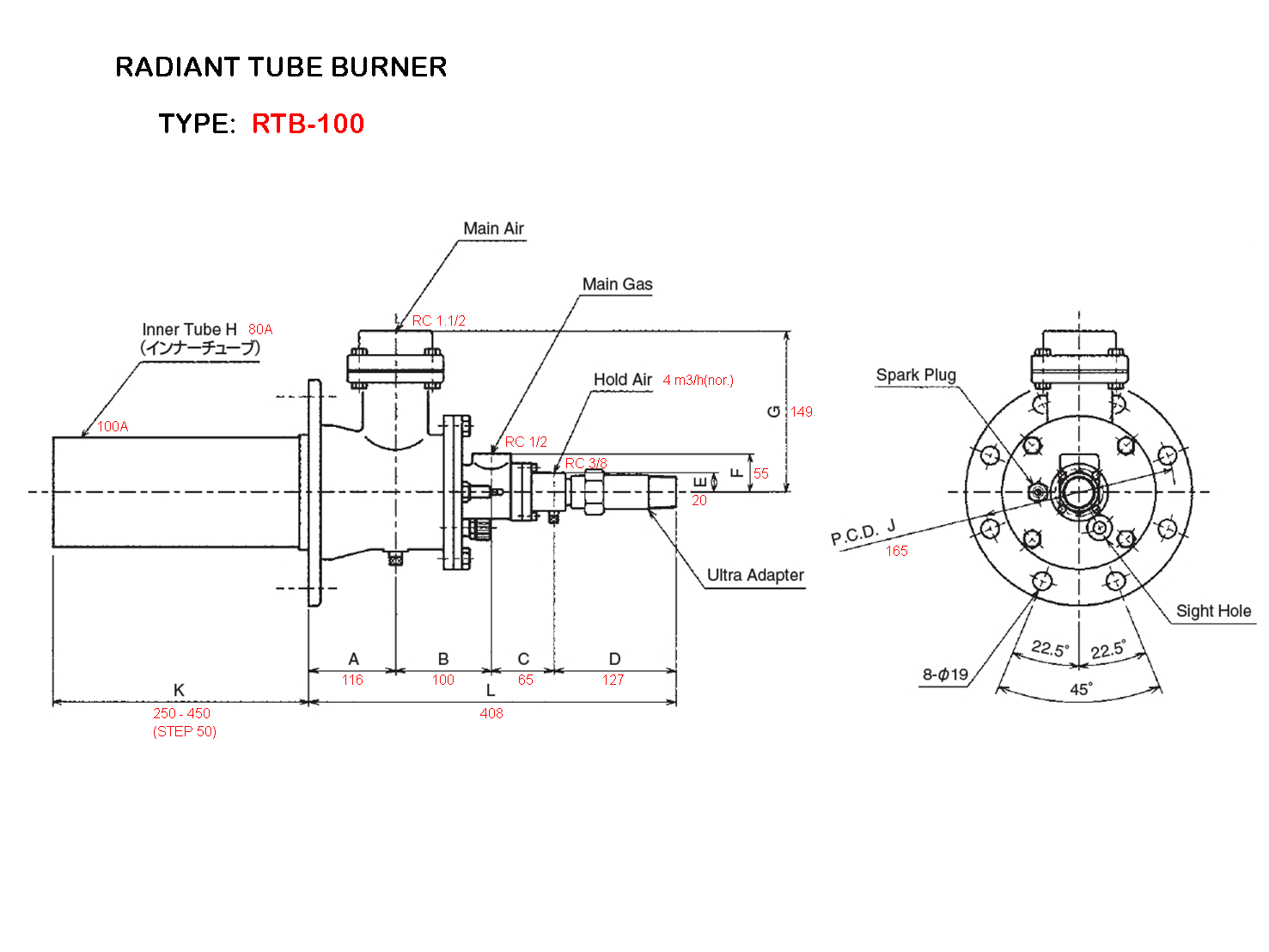 HopeBurner Type RTB-100