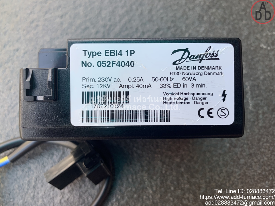 TRASFORMATORE ACCENSIONE PER BRUCIATORE 230V 50 HZ PER LAVOR 5.609.0344