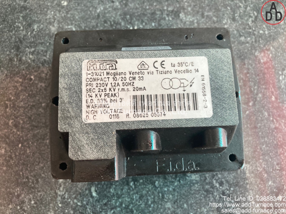 Transformateur Inductif FIDA COMPACT 10/20-100 230V 2x5KV 100 - Neuf, Référence TC101S