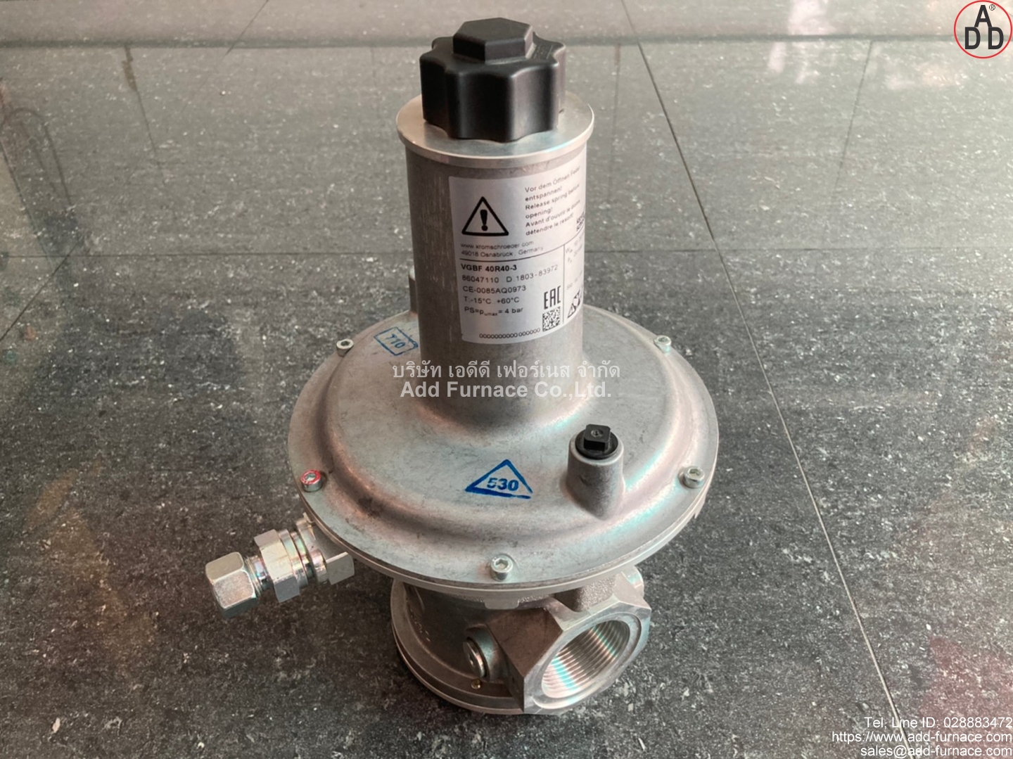 VGBF 40R40-3Kromschroder Gas Regulator 1.1/2inch,10-30mbar - บริษัท เอดีดี  เฟอร์เนส จำกัด