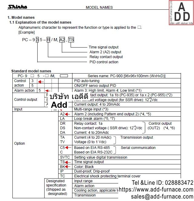 pc 935 r/m shinko temperature controller