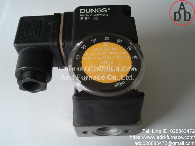 GW 50 A6(5~50mbar)Dungs Pressure Switch - Thailand Agent, Add Furnace