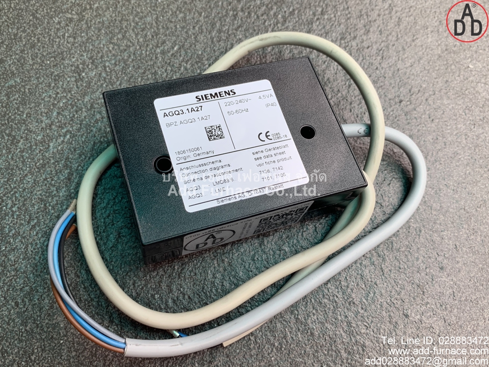 AGQ3.1A27, for UV supervision - บริษัท เอดีดี เฟอร์เนส จำกัด